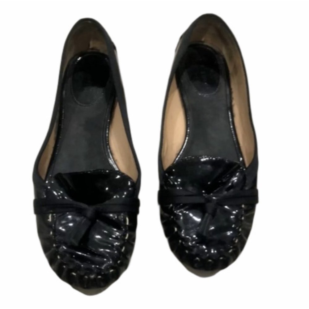 Kate Spade Black Patent Leather Loafers Size 6